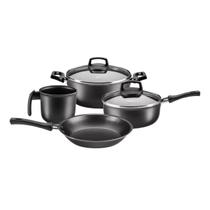 Conjunto Jogo 4 Peças Panelas Antiaderente Tampa Vidro Conjunto Jogo 4 Peças Panelas Antiaderente Tampa Vidro