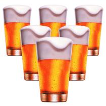 Conjunto Jogo 6 Copos De Cerveja Bar Caldereta 350ml Ambev