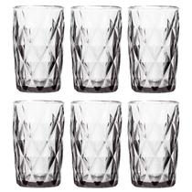 Conjunto Jogo 6 Copos de Vidro Diamond Alto Grande 390ML Linha Cristal Luxo Elegante Conjunto Jogo 6 Copos de Vidro Diamond Alto Grande 390ML Linha Cristal Luxo Elegante