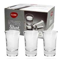 Conjunto / Jogo 6 Copos Shot Vidro 40ml - Clink