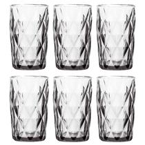 Conjunto Jogo 6 Copos Vidro Diamond Alto Grande 390Ml Linha