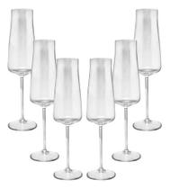 Conjunto Jogo 6 Taças Champanhe Cristal Alex 210ml Wolff Conjunto Jogo 6 Taças Champanhe Cristal Alex 210ml Wolff