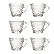 Conjunto Jogo 6 Xícaras de Vidro Martelados Clear 90ml Café Chá Cafeteria Conjunto Jogo 6 Xícaras de Vidro Martelados Clear 90ml Café Chá Cafeteria