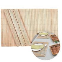 Conjunto Jogo Americano 4 Pçs Mesa Posta Sousplat Bambu Conjunto Jogo Americano 4 Pçs Mesa Posta Sousplat Bambu