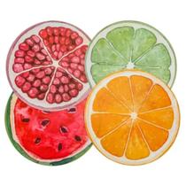 Conjunto Jogo Americano Frutas Mesa Posta Sousplat 38cm 4 un