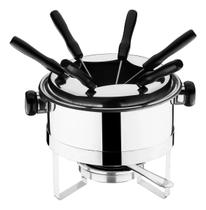 Conjunto Jogo Aparelho Fondue Inox Panela Indução 10 Peças