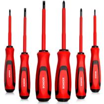 Conjunto Jogo Chave De Fenda E Philips Isolada Imantadas 1000v 6 Peças