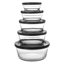 Conjunto Jogo Com 5 Potes Resistente Para Cozinha Designer Moderno Multiuso Empilhável Conjunto Jogo Com 5 Potes Resistente Para Cozinha Designer Moderno Multiuso Empilhável