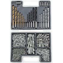 Conjunto Jogo de Brocas Bits e Buchas com 300 Peças Ferramentas Mtx