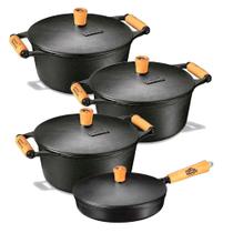 Conjunto Jogo de Caçarolas Com Frigideira Ferro Fundido - Panela Mineira Conjunto Jogo de Caçarolas Com Frigideira Ferro Fundido - Panela Mineira