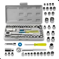 Conjunto Jogo De Chave Catraca Canhão Soquete