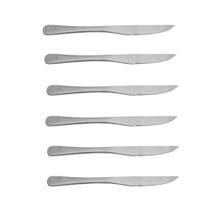 Conjunto jogo de faca inox jantar mesa decoração cozinha 6un