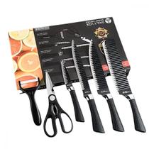 Conjunto Jogo de Facas Inox com Descascador E Tesoura 6 Peças GoldenUltra CON-6