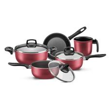 Conjunto Jogo de Panelas 5 Peças Antiaderente SuperFlon Madri MTA