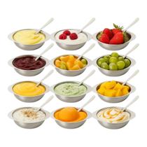 Conjunto Jogo de Sobremesa 12 Peças 6 Potes inox 6 Colheres Inox Elegantes Conjunto Jogo de Sobremesa 12 Peças 6 Potes inox 6 Colheres Inox Elegantes