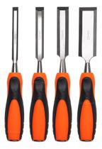 Conjunto Jogo Formão Para Entalhar Esculpir Madeira Marceneiro Profissional 4 Peças