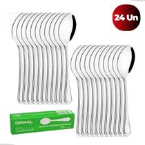 Conjunto Jogo Inox 24 Colher Sobremesa Restaurante Chá Continental Colherzinha Buffet Conjunto Jogo Inox 24 Colher Sobremesa Restaurante Chá Continental Colherzinha Buffet