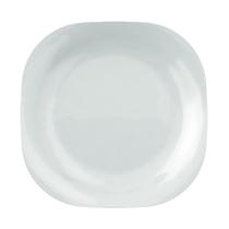 Conjunto Jogo Kit 12 Prato De Melamina Fundo Quadrado Branco 25cm Restaurante Buffer Bar Doméstico - Euroquadros