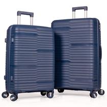 Conjunto Jogo Malas De Viagem Kit 2 Peças Polipropileno Media 23 Kg E Grande 32 Kg Rodas 360 Para Despachar Rígida Resistente