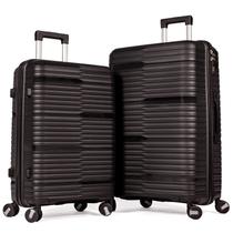 Conjunto Jogo Malas De Viagem Kit 2 Peças Polipropileno Media 23 Kg E Grande 32 Kg Rodas 360 Para Despachar Rígida Resistente