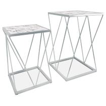 Conjunto Jogo Mesa De Canto Decorativa Lateral Wire Para Sala Quarto