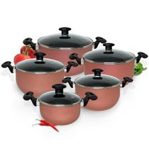 Conjunto Jogo Panelas Caçarola Antiaderente Tampa Vidro Conjunto Jogo Panelas Caçarola Antiaderente Tampa Vidro