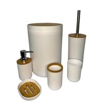 Conjunto / Jogo para banheiro Bambu 6 peças - PLASVALE Conjunto / Jogo para banheiro Bambu 6 peças - PLASVALE