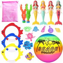 Conjunto JOINBO de brinquedos para piscina de mergulho, 18 unidades com bolsa de armazenamento para crianças de 3 a 12 anos