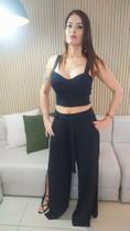 Conjunto Júlia Cropeed e Calça Pantalona Conjunto Júlia Cropeed e Calça Pantalona