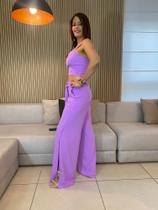 Conjunto Julia Cropeed e Calça Pantalona Conjunto Julia Cropeed e Calça Pantalona