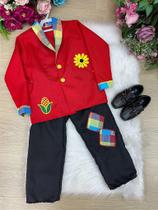 Conjunto Junino Princesa Belli Seu Zéca Terno Vermelho - Fantasia Junina Conjunto Junino Princesa Belli Seu Zéca Terno Vermelho - Fantasia Junina