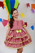 Conjunto Junino Vermelho Xadrez Cropped com Mini Saia para Festas Juninas Conjunto Junino Vermelho Xadrez Cropped com Mini Saia para Festas Juninas