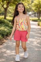 Conjunto Juvenil Blusa E Short De Calor Menina - Elian Cor:Modelo 02Tamanho:12