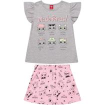Conjunto Juvenil Blusa E Short Saia Bee Loop Ref. 13895