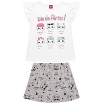 Conjunto Juvenil Blusa E Short Saia Bee Loop Ref. 13895