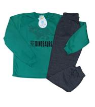 Conjunto Juvenil Boca Grande Dinossauro Verde Tam.10 (veste 10-12)