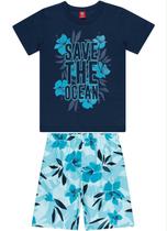Conjunto Juvenil Camiseta E Short Menino Bee Loop Ref. 13964 Conjunto Juvenil Camiseta E Short Menino Bee Loop Ref. 13964