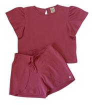 Conjunto Juvenil Feminino Blusa MC + Shorts Saia Angerô Conjunto Juvenil Feminino Blusa MC + Shorts Saia Angerô