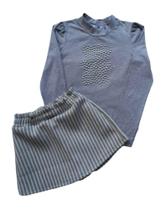Conjunto Juvenil Feminino Blusa ML + Short Saia Kukiê Conjunto Juvenil Feminino Blusa ML + Short Saia Kukiê