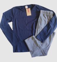 Conjunto juvenil inverno blusa meia malha e calça fleece - Tileesul