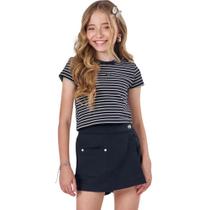 Conjunto Juvenil Lilimoon Blusa Canelado Short Saia Moletom Leve Preto Conjunto Juvenil Lilimoon Blusa Canelado Short Saia Moletom Leve Preto
