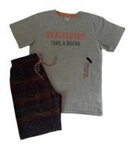 Conjunto Juvenil Masculino Camiseta MC + Bermuda Marlan
