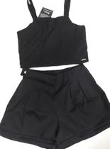 Conjunto Juvenil Menina Blusa Alças + Shorts Verão LessaKids -