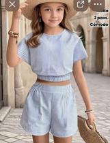 Conjunto Juvenil Menina Listrado Conjunto Juvenil Menina Listrado