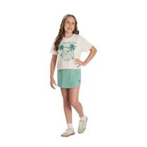 Conjunto Juvenil Menina Shorts Saia Estampada Be Brave Be Free Conjunto Juvenil Menina Shorts Saia Estampada Be Brave Be Free