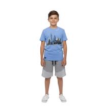 Conjunto Juvenil Menino Baby Vest Manga Curta Prédio