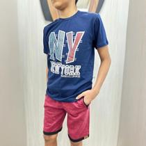 Conjunto Juvenil Menino T-shirt 100% Algodão E Bermuda Conjunto Juvenil Menino T-shirt 100% Algodão E Bermuda