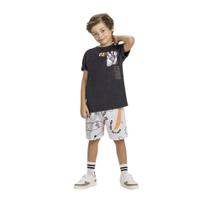 Conjunto Juvenil Menino Verão Camiseta e Bermuda Kyly 1000620