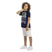 Conjunto Juvenil Menino Verão Camiseta e Bermuda Kyly 1000624