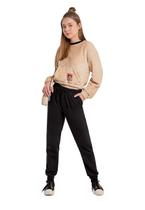 Conjunto Juvenil para Meninas com Blusão Cropped e Calça em Moletom Gloss